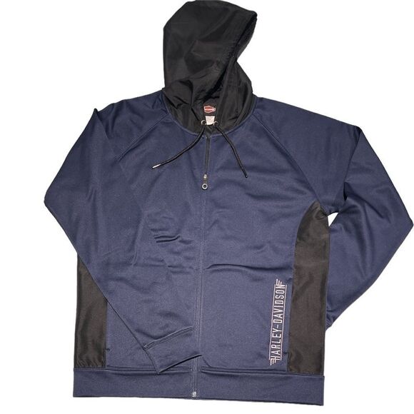Harley-Davidson Zip Up Light Weight Jacket Hoodie Large - Picture 1 of 8